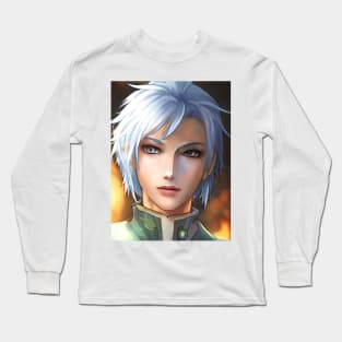 White Hair Anime Boy Long Sleeve T-Shirt